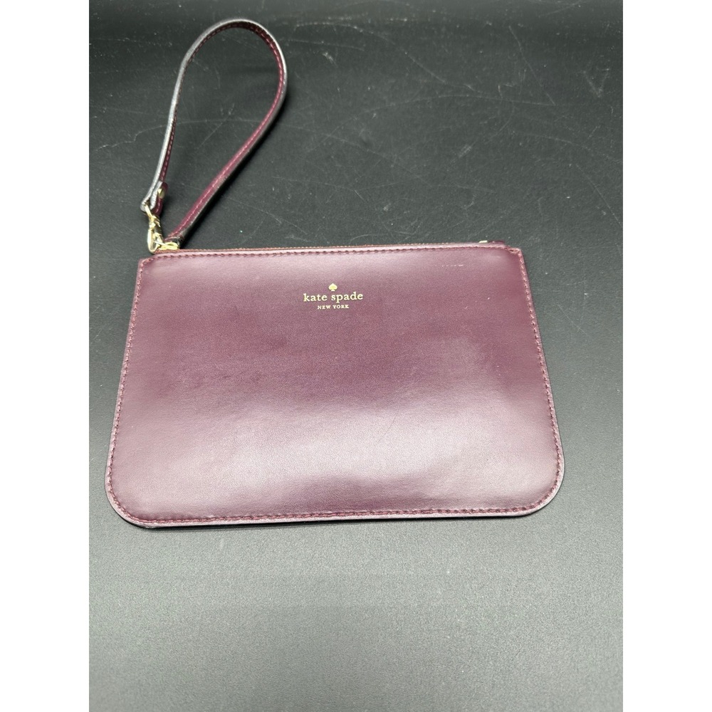 Vintage Kate Spade New York Leather Wristlet Pouch Clutch Jacquard Y2K‎ RARE